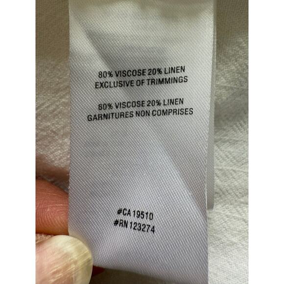 Lole Pearse Long-Sleeve Linen Blend Dress Womens XL in White - Picture 9 of 10